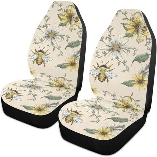 Lot De 3 Housses De Siège Auto Motif Tortue Tribal - Protection Intérieur Voiture, SUV, Camionnette - Polyester