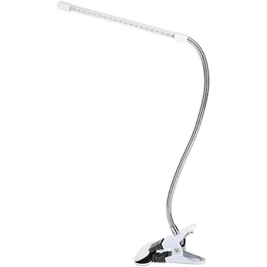 Lampe De Bureau à Pince Briloner - Bras Flexible Métal Rouge Titane - LED 3W Lumière Chaude