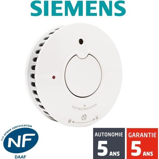 Lot de 3 détecteurs de fumée 5TC1292-6 NF Autonomie 5 ans / Garantie 3