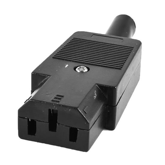 Connecteur IEC C13 Femelle Recâblable 3 Broches 10A/250V - Pour Câble Secteur PC, Imprimante, Appareils