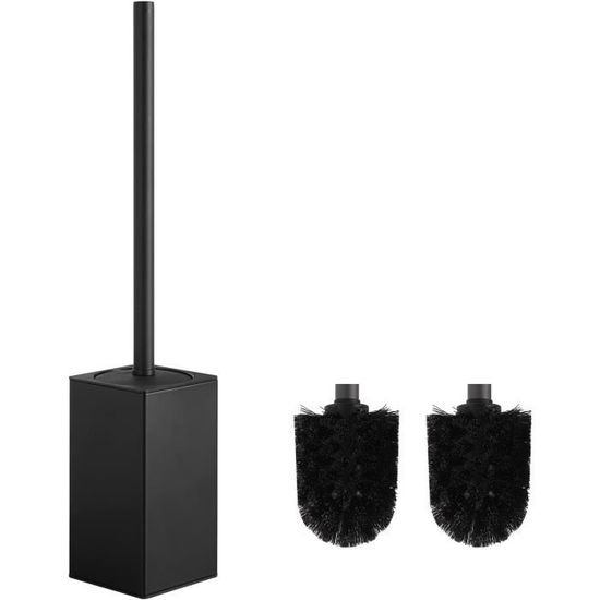 Brosse WC En Métal Noir Et Bambou