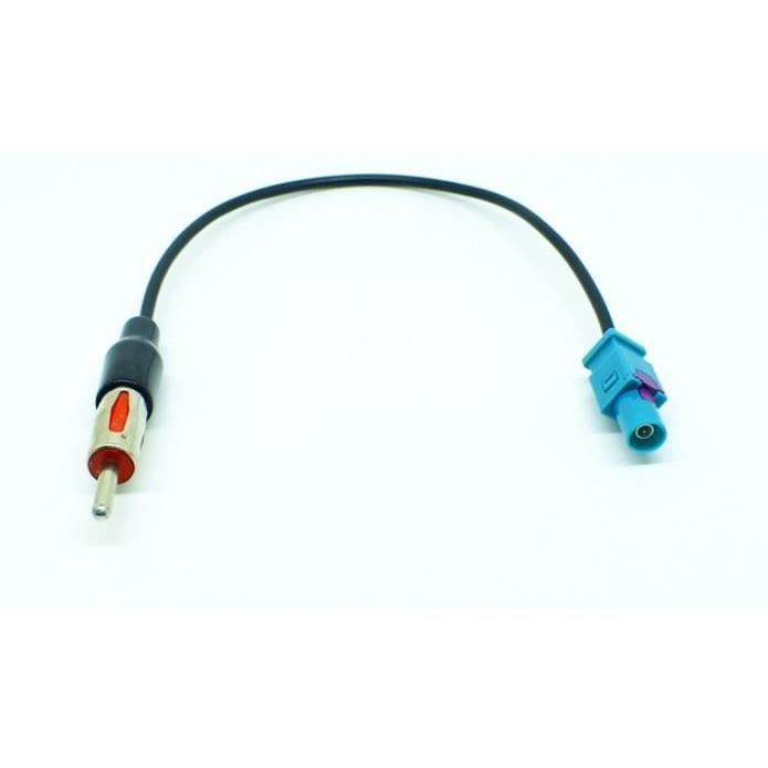Adaptateur antenne autoradio din iso ford bmw audi vw seat skoda peugeot citroen din iso