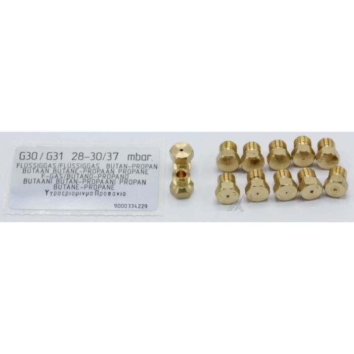 KIT INJECTEURS GAZ BUTANE-PROPANE POUR PLAQUE DE CUISSON BOSCH SIEMENS 12012007