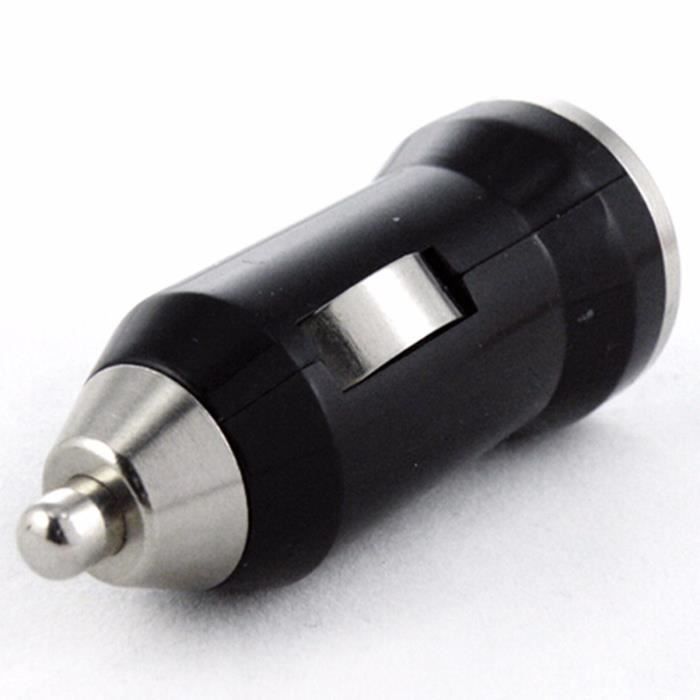 U USB Chargeur allume cigare Mini Cigarette Adaptateur Pour iPhone Samsung Noir