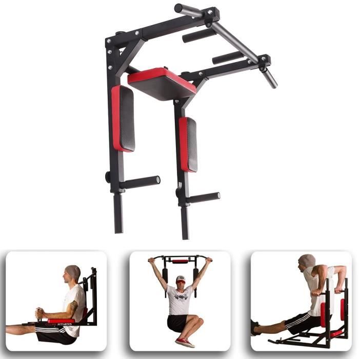 GMM® Barre de Traction Murale - Chaise Romaine Murale - Démontable Gym Entraineur