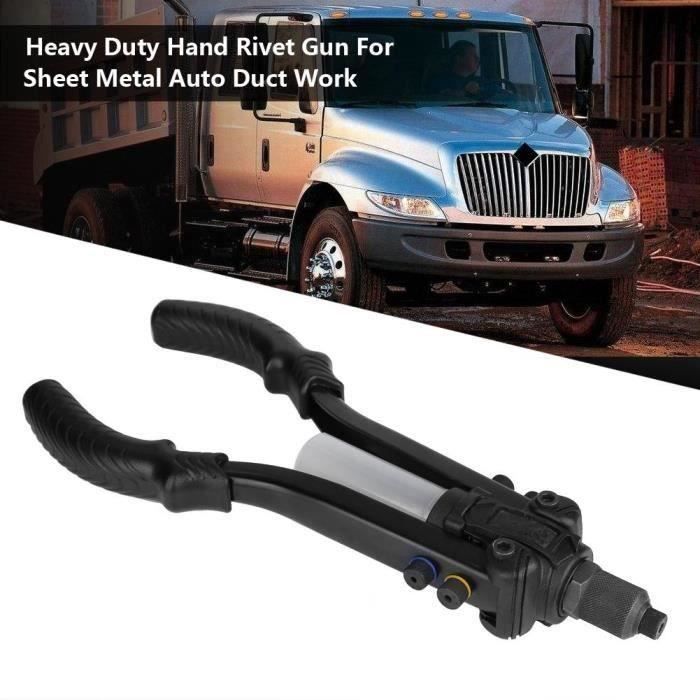 CEN Pince à riveter, Pistolet de rivet de main résistante de 13 pouces avec 5 becs pour le travail automatique de conduit de t?le
