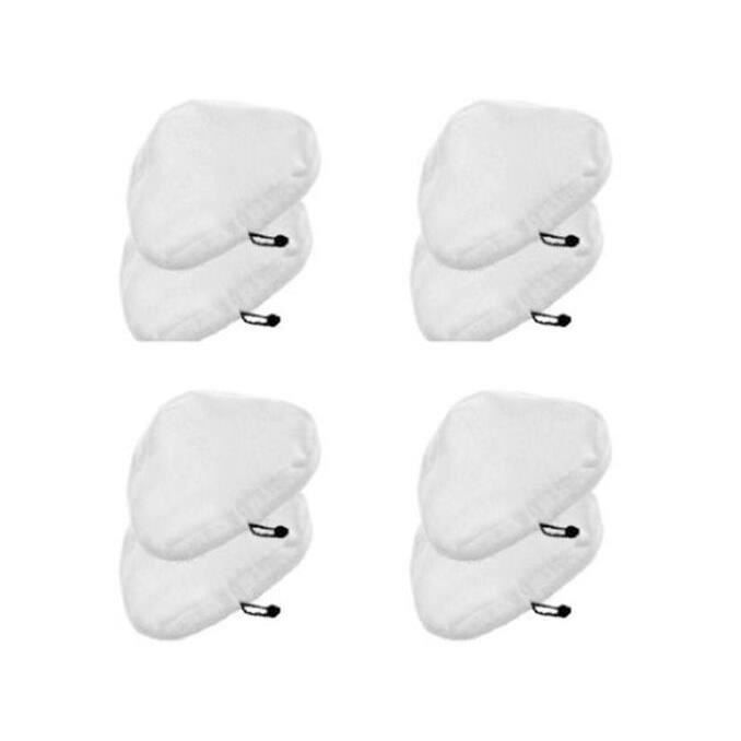 Lot de 8 serpillères de rechange pour nettoyeur vapeur triangulaire