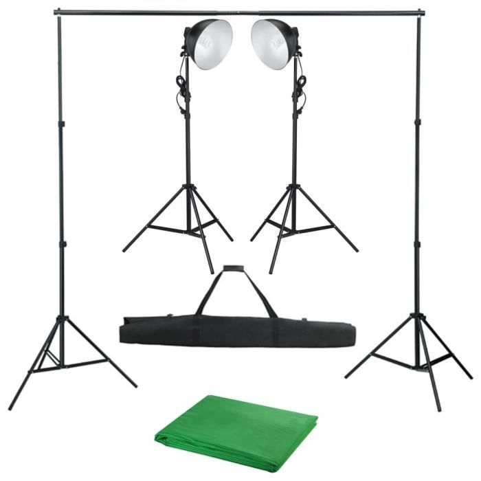Kit de studio photo avec lampe de studio et toile de fond HB3055099 -RUR