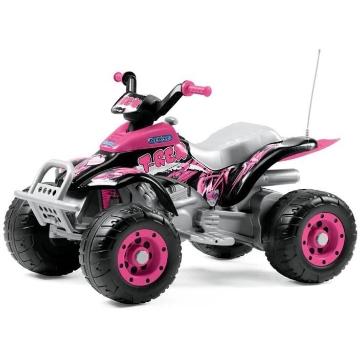 Véhicules électriques et accessoires Peg Perego-T- Rex Quad Electrique, OR0073, Rose 415740