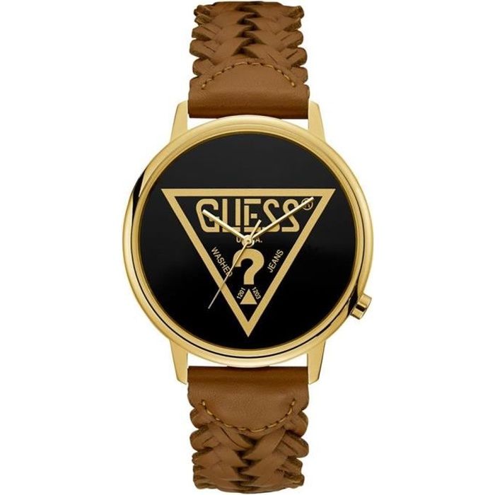 GUESS Originals Femme 30mm Bracelet Cuir Marron Quartz Montre V1001M3