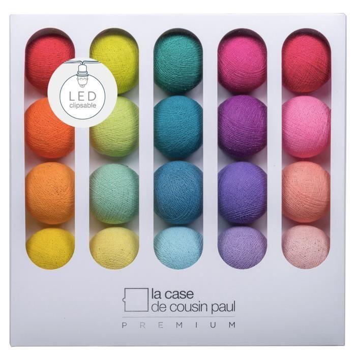 Guirlande Lumineuse Jimi LED - 20 boules Multicolore