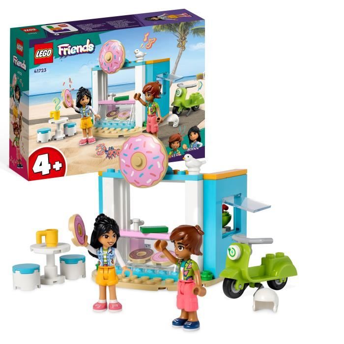 LEGO Friends 41723 La Boutique de Donuts, Jouet Enfants 4 Ans, Mini-Poupées Liane et Léo