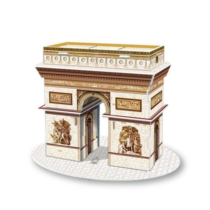 Arc de Triomphe Architecture Modèle Puzzle 3D Décoration de Bricolage et Cadeaux Souvenirs pour Adultes et Enfants