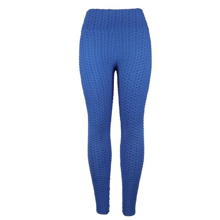 Femme Tendance Leggings-Compression Butt Lift,Anti-Cellulite,Leggings de Sport Taille Haute Elastique bleu saphir