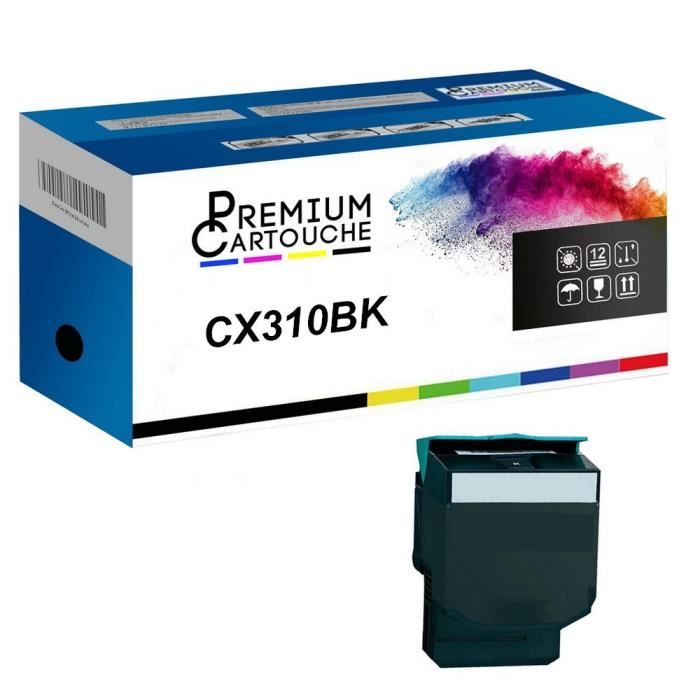 Toner 80C0S10 Noir Compatible pour Lexmark CS310dn CS310n CS410dn CS410dtn CS410n CS510de CS510dte CX310dn CX310n CX410de CX410dte