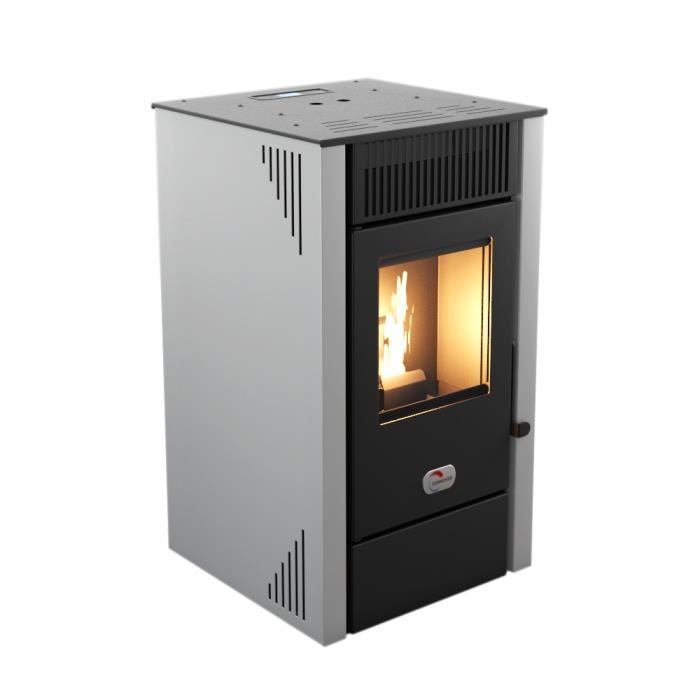 Poêle à granulés air Anita 10 kW Blanc Sannover