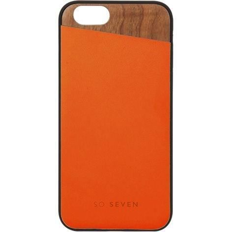 SO SEVEN DANDY Coque BOIS + PU BORDEAUX APPLE IPHONE 7