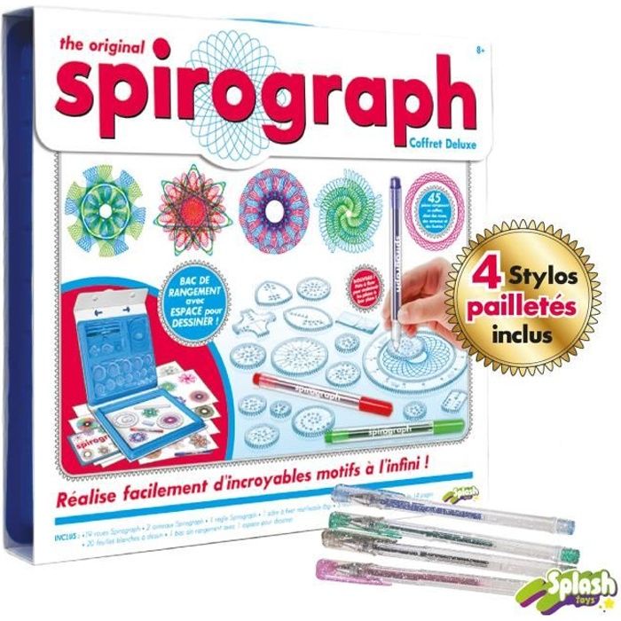 SPIROGRAPH DELUXE KIT + PALETTE STYLO NEON & GLITTER