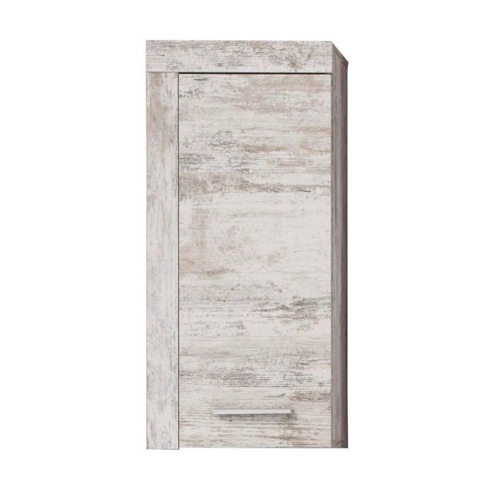 CANCUN/BOOM - Meuble salle de bain. Meuble haut. L - H - P : 36 - 79 - 23 cm - Pin blanc