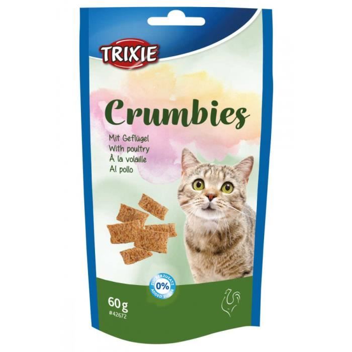 Friandise Crumbie à la volaille et à la taurine. Poids 60g. Pour chats-Trixie 3,000000