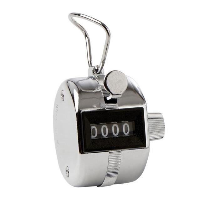 Compteur manuel en métal à 4 chiffres