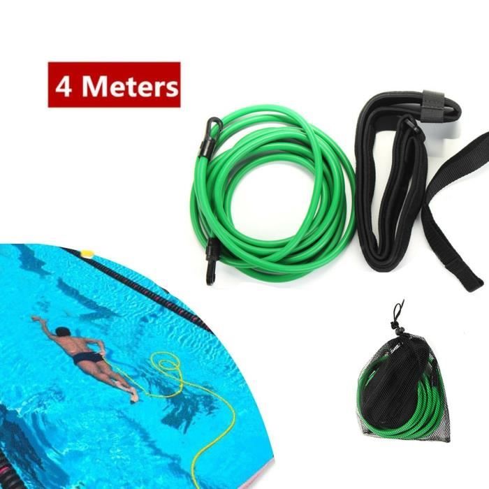 Ceinture de Natation Cordes - Bandes de résistance à la natation Corde d'entraînement à l'élastique de natation(6 * 10 * 4m vert)