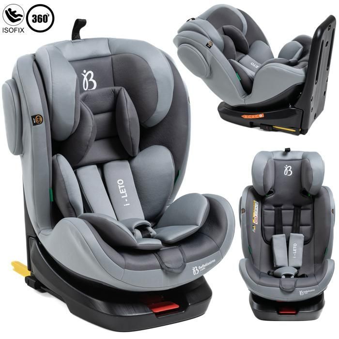 KidsZone Siège Auto Bébé 0-36 Kg I-Size Groupe 0+/1/2/3 – 40-150 Cm, 14 Positions Appui-tête, 4 Inclinaisons