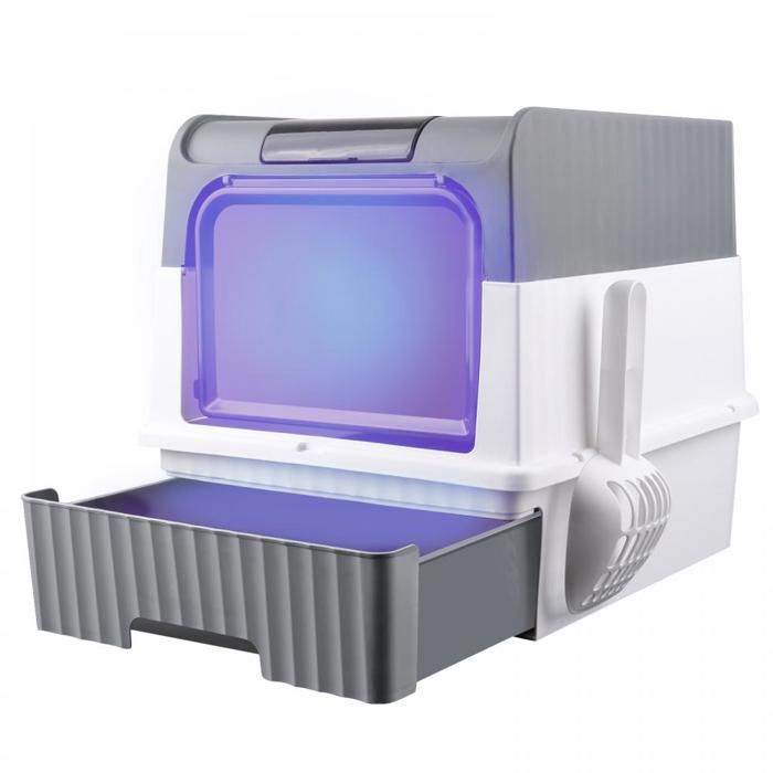 Comparer les prix de MIPAN Bac à Litiere Chat Autonettoyante,Maison de Toilette pour Chat gris