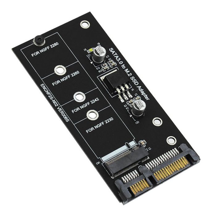 Adaptateur M.2 SATA Adaptateur M2 Vers SATA Adaptateur M.2 Vers SATA Convertisseur M.2 NGFF Carte SATA3 25 Pouces Clé B pour SSD