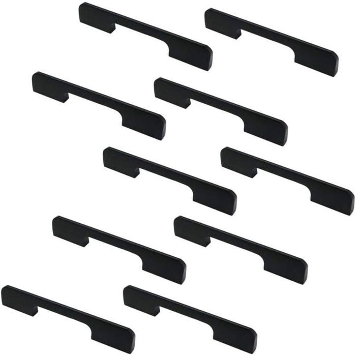 Lot De 6 Poignées De Tiroir En Alliage De Zinc Noir Antique – 11 Cm Entraxe – Idéales Pour Commode Et Bureau