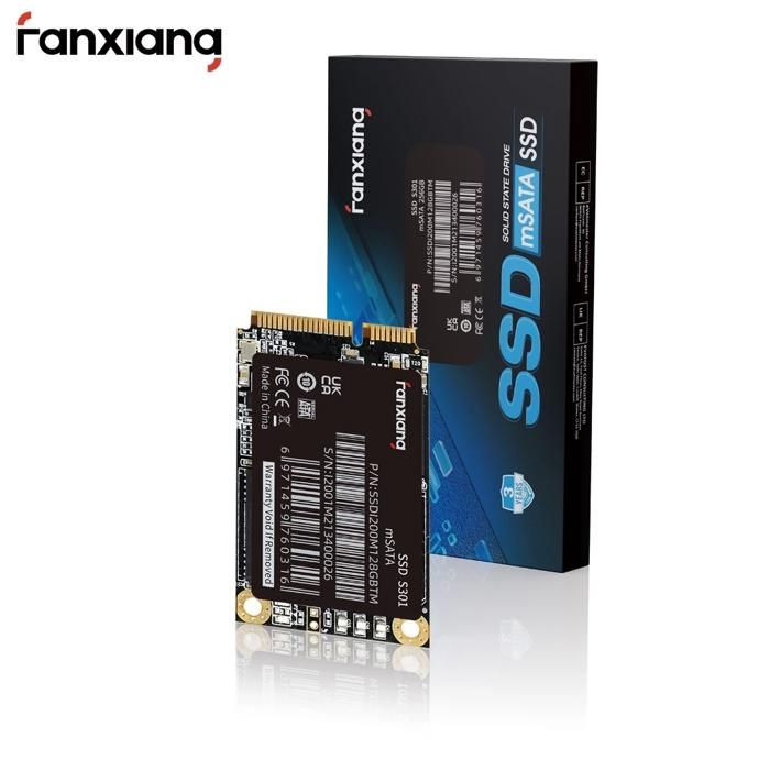 Fanxiang S301 SSD 256 Go mSATA 6 Gbit/s lecture 550 Mo/s cache SLC NAND TLC 3D disque dur SSD interne