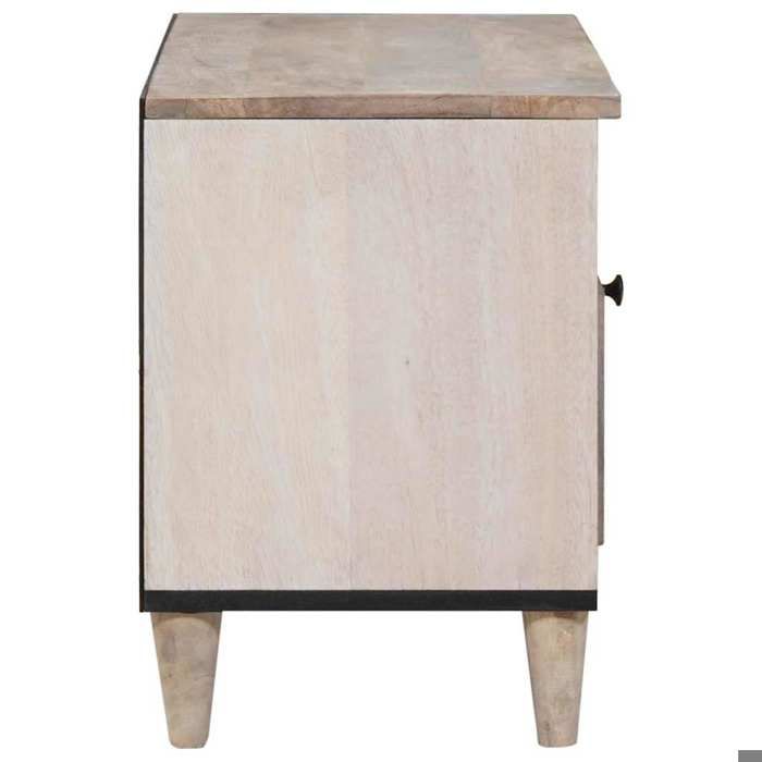Moderne Unites TV BURKE MEUBLE TV/HIFI avec tiroir Blanc 80x33x46 cm Bois dingénierie AA2473