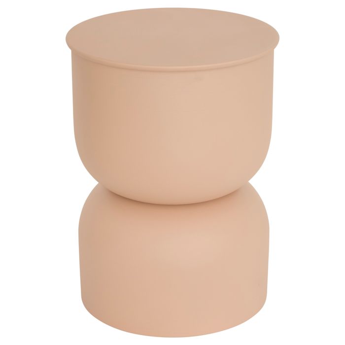 Table café en acier design totem Beige 31x31x42 cm