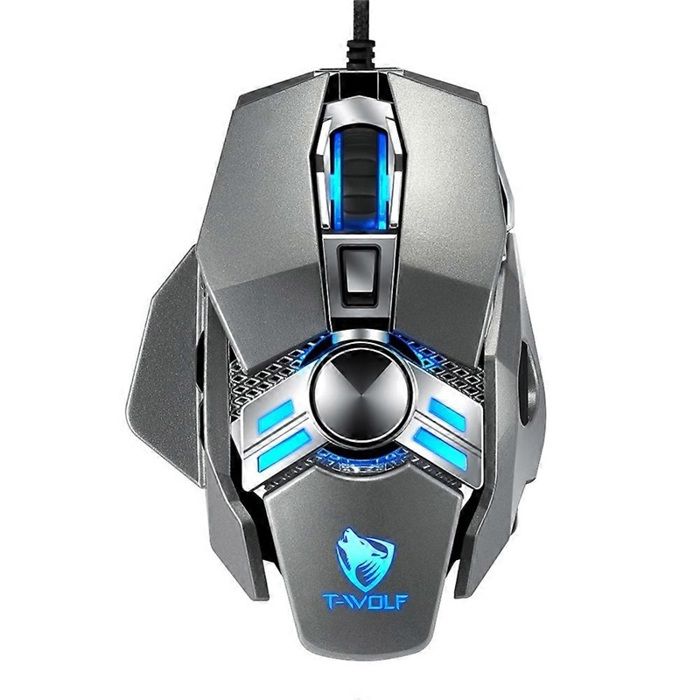 Souris filaire gaming T-WOLF V10 avec interface USB, 7 boutons, 6400 ...