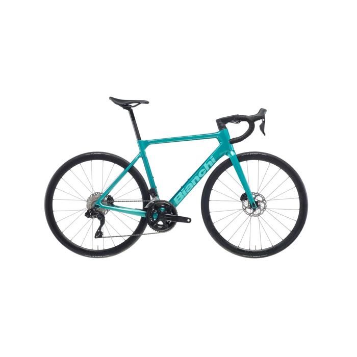 Vélo de route Bianchi Sprint Icr Shimano 105 Di2 RD-R7150 12V - celeste metallic - ck16 full glossy - Bleu - 53 cm / 170-175 cm