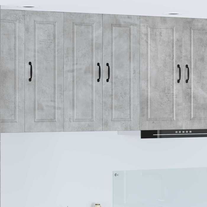 Cabinet de cuisine 1 PC Buffet Cuisine vaisselier Gris béton 60x31x80 cm bois dingénierie A13651