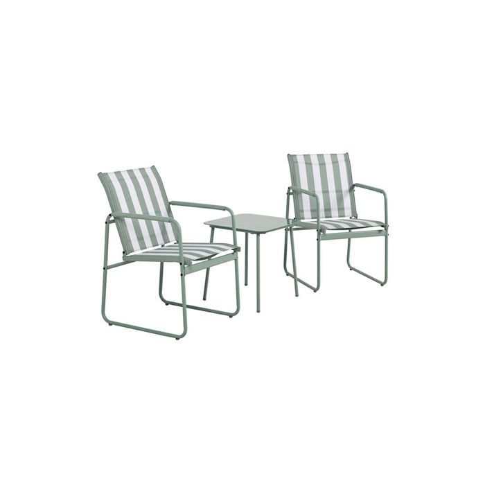 Salon de Jardin 2 Places Namur 82cm Vert