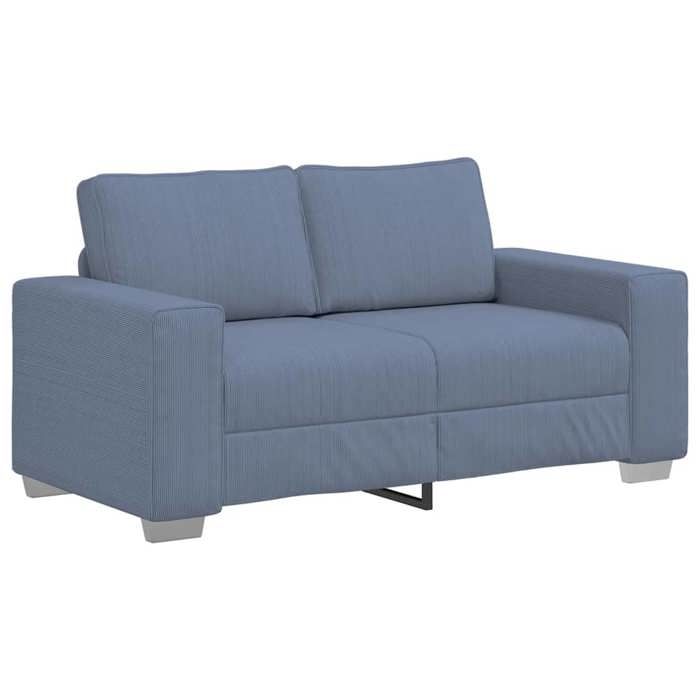 SOFA - Canapé - vidaXL - velours - bleu - avec coussins - avec accoudoirs - 160 x 77 x 82 cm(jfj35p3764)