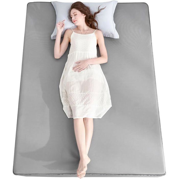Couvre-matelas mince rafraîchissant couvre-matelas de taille King pour les King 76x80 Coussin de Matelas Gris COUVERTURE