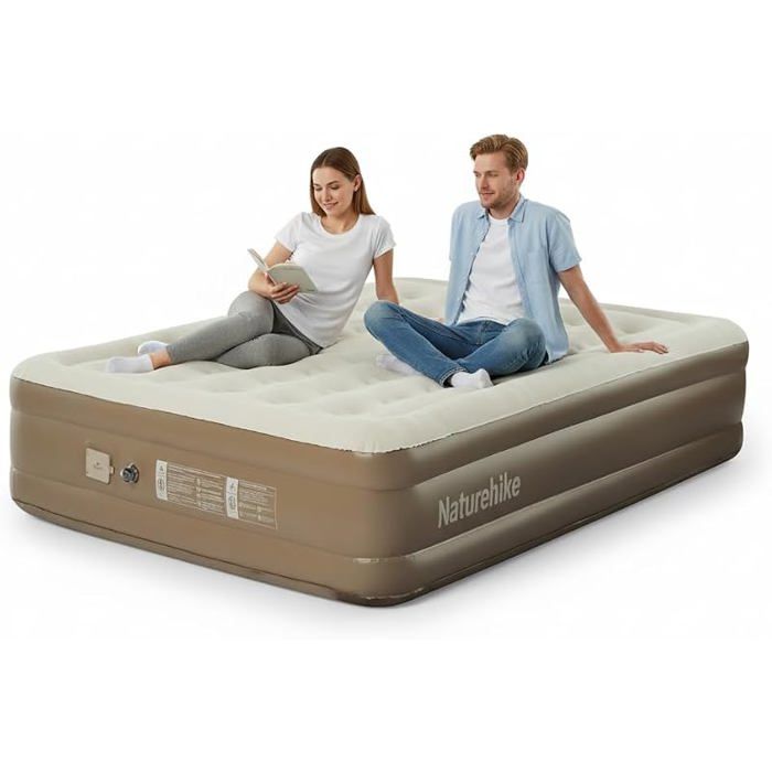 Mates Gonfble 1 3 Personnes avec Pompe Intégrée Rechargeable 38cm Lit Gonfble Autogonfnt pour 198x152x38 cm LIT GONFLABLE