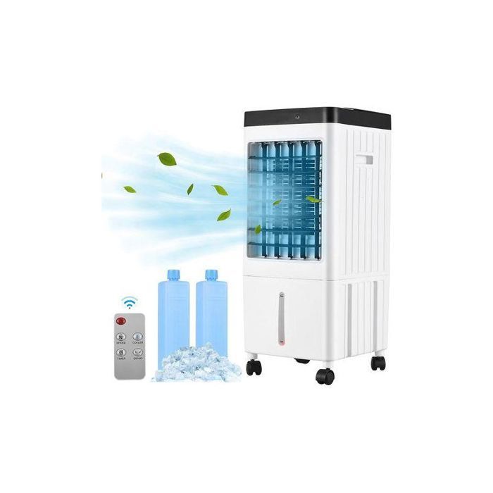 Rafraîchisseur Air Portable 2000m³/h Minuterie 75h Télécommande 10L 30m²