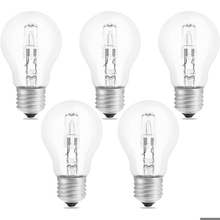 Bulbes E27 A55 42W Dimmable AC220 240V 650LM Blanc Chaud 2700K Transparent Ampoule Globe E27 Halogene pour Plafonnier