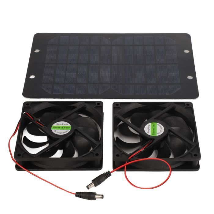 Chauffage Solaire Portable 60W - Souffleur D'Air Chaud Pour Poulailler, Niche, Petite Serre, Alimenté Par Panneau Solaire