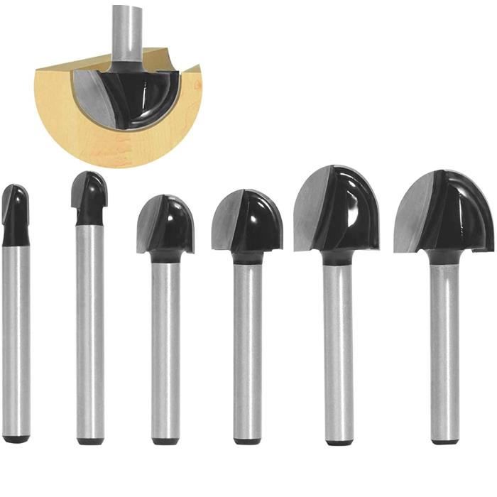 Lot De 15 Fraises à Défoncer - Tige 6.35 Mm, Carbure De Tungstène, Pour Bois, MDF, Contreplaqué (avec Boîte De Rangement)