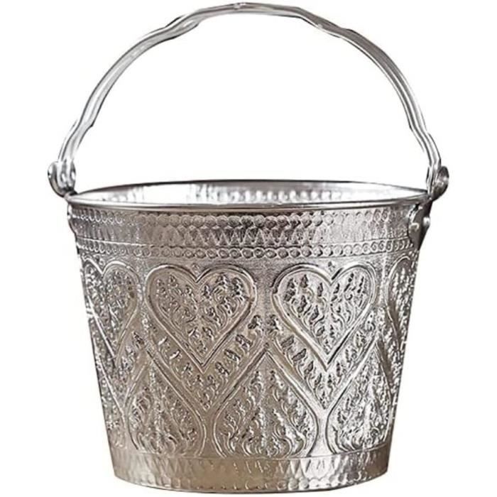 Seau à Champagne Premier Housewares – Acier Inox Effet Martelé, Élégant & Pratique 20x22 Cm