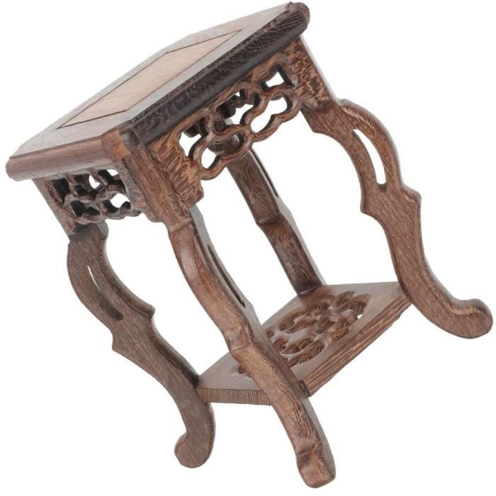 Petit Tabouret En Bois Pour Plantes D'Intérieur - Support Pour Pot De Fleurs - Décoration Jardinage