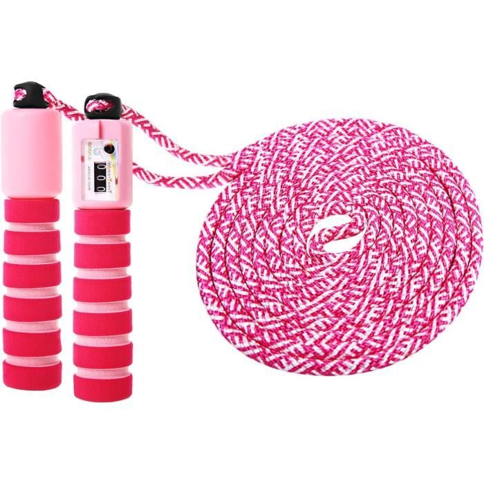 Corde à Sauter Enfant Avec Compteur Numérique - Longueur Réglable, Poignées Confortables - Pour Fitness, Sport, Jeu Extérieur