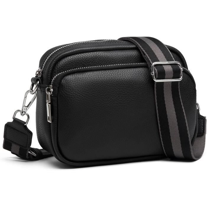 Sac Bandoulière Unisex En Cuir Synthétique - Gris Foncé, Taille S, Neuf Avec étiquettes