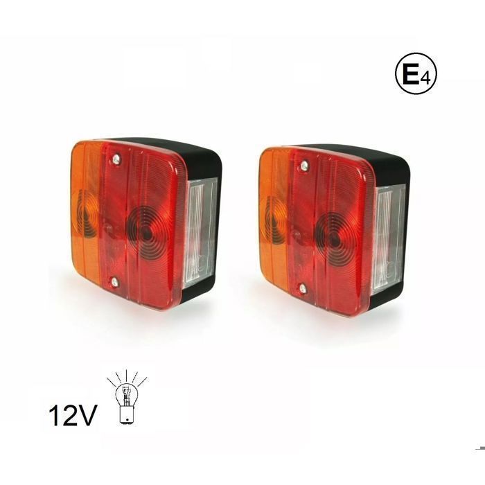 NEUFU 2x 3-LED Feux de Plaque d'immatriculation Pour 12V Camion Remorque Pickups RV - Auto