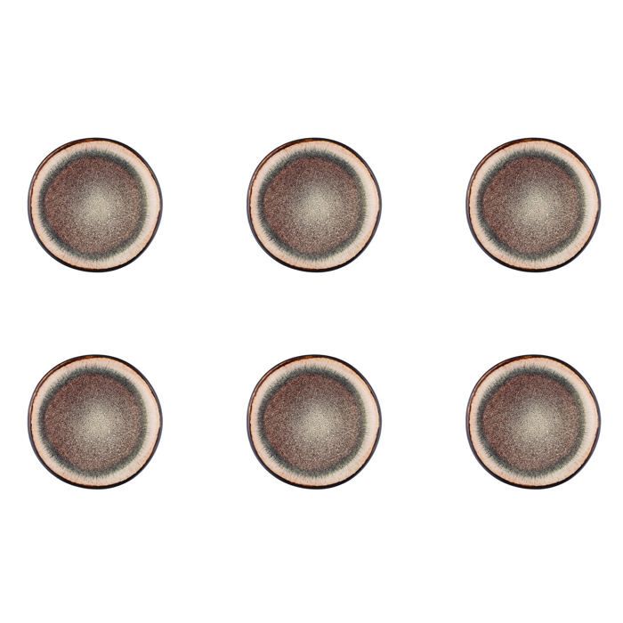 Assiette IRIS Ø16cm - 6 pièces - Marron sauvage